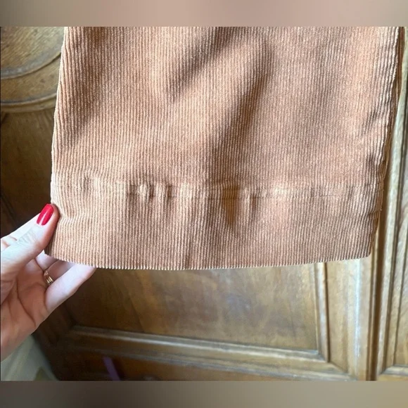 Alice + Olivia Camel Corduroy Flare Wide Leg Jeans - Picture 7 of 16